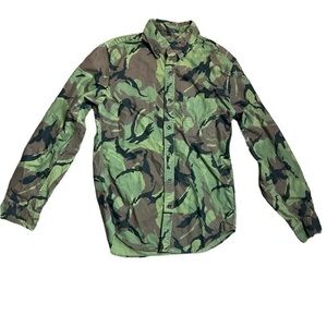 J. Crew Mens Camo Slim Fit Button Down Long Sleeve Shirt Size S